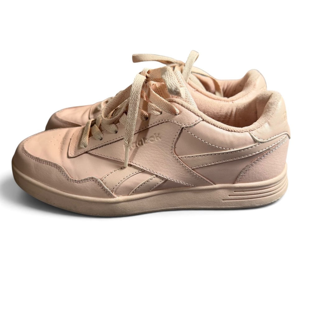 Reebok Royal Techque T Womens Pink Leather Low Top Sneakers Size 7